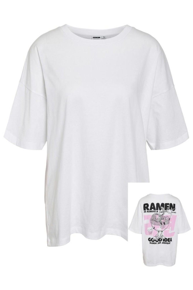 NMIDA RAMEN S/S T-SHIRT 27037422 Bright White/Ramen